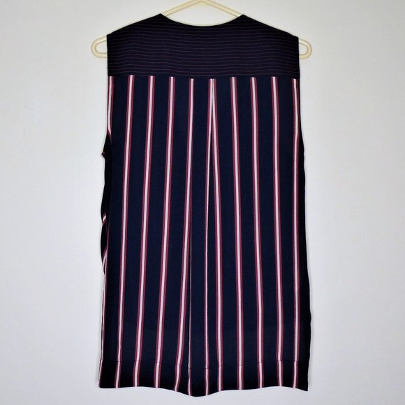 BCBG MaxAzria Hi/Low Striped Sleeveless Blouse - Picture 2 of 4